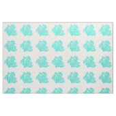 Turquoise Coastal Coral Stof (Fat Quarter)