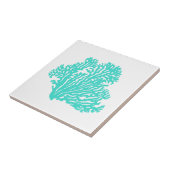 Turquoise Coastal Coral Tegeltje (Zijkant)