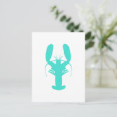 Turquoise Coastal Lobster Briefkaart (Staand voorkant)