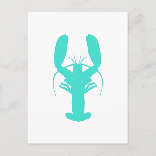 Turquoise Coastal Lobster Briefkaart (Voorkant)