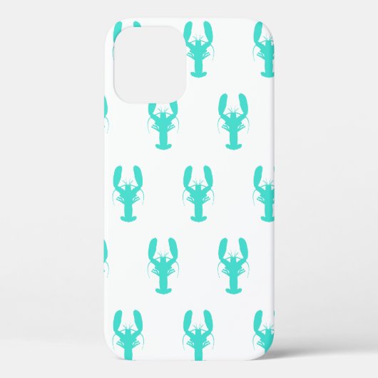 Turquoise Coastal Lobster Hoesje-Mate iPhone Case (Achterkant)