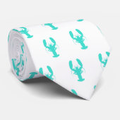 Turquoise Coastal Lobster Stropdas (Opgerold)