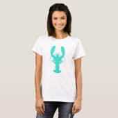 Turquoise Coastal Lobster T-shirt (Voorkant volledig)
