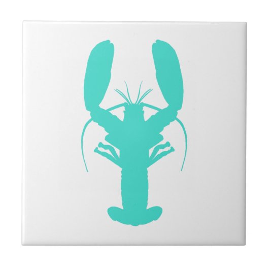 Turquoise Coastal Lobster Tegeltje (Voorkant)