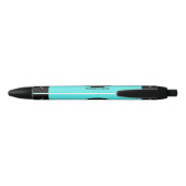 Turquoise Color Crayon Wrap Monogram Zwarte Inkt Pen (Achterkant)