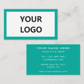 Turquoise Color Visitekaartje - Professional (Voorkant / Achterkant)