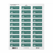 Turquoise Colorado Passport Etiket (Full Sheet)