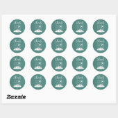 Turquoise Colorado Passport Ronde Sticker (Vel)