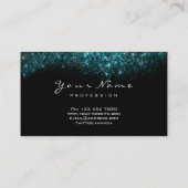 Turquoise Confetti Makeup Artist Lashes Extension Visitekaartje (Achterkant)