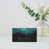 Turquoise Confetti Makeup Artist Lashes Extension Visitekaartje (Staand voorkant)