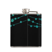 Turquoise Confetti Personalized Bachelorette Party Heupfles (Achterkant)