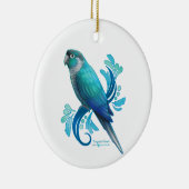 Turquoise Conure Keramisch Ornament (Rechts)