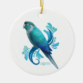 Turquoise Conure Keramisch Ornament (Voorkant)