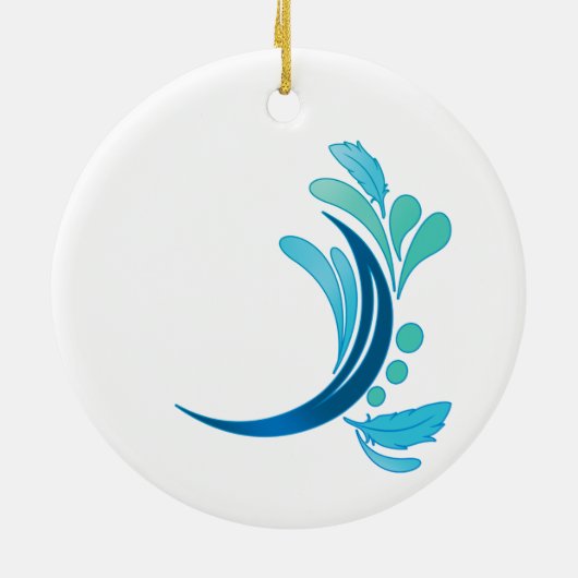 Turquoise Conure Keramisch Ornament (Achterkant)