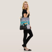  turquoise converteerbare model auto tote bag (Op model)