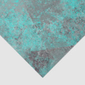 Turquoise Copper Petina Decoupage Baclgrround Tissuepapier (Detail)