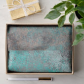 Turquoise Copper Petina Decoupage Baclgrround Tissuepapier (Geschenk)