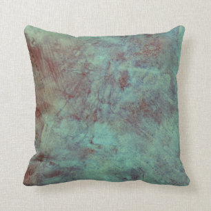 Turquoise Copper Textured Grunge Kussen