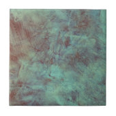 Turquoise Copper Textured Grunge Tegeltje (Voorkant)