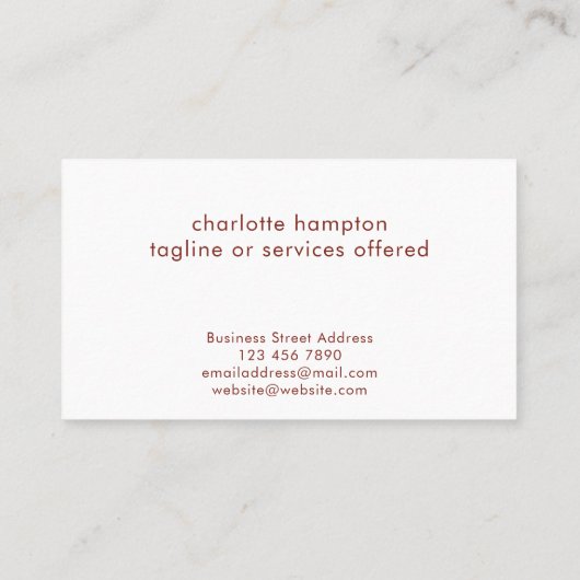 Turquoise & Copper Unique Cool Groovy Custom Visitekaartje (Achterkant)