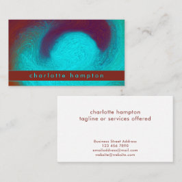 Turquoise & Copper Unique Cool Groovy Custom Visitekaartje