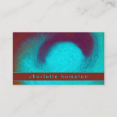 Turquoise & Copper Unique Cool Groovy Custom Visitekaartje (Voorkant)
