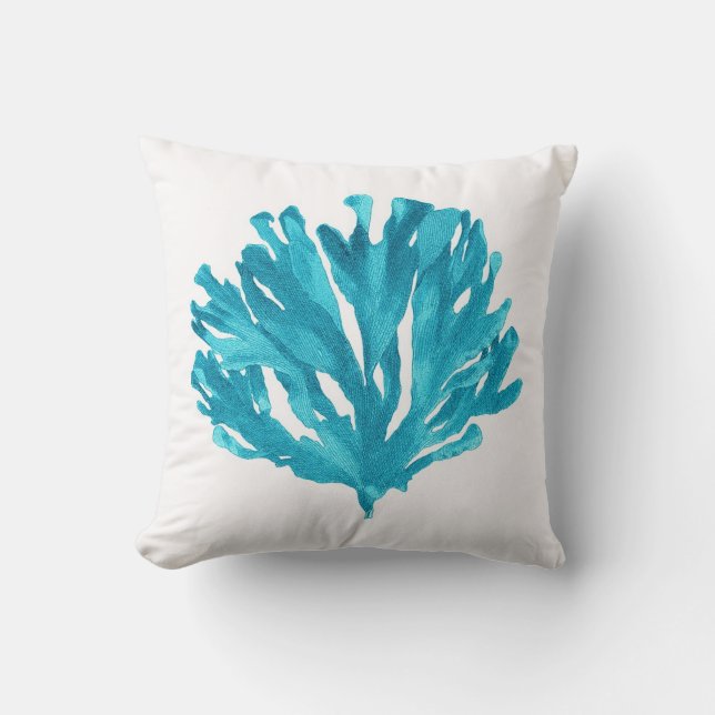 Turquoise Coral Pillow Kussen (Voorkant)