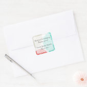 Turquoise & Coral Zinnia Flower Sticker (Envelop)