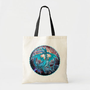 Turquoise Cosmic Dragon Canvas tas