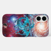 Turquoise Cosmic Dragon Hoesje-Mate iPhone Case (Achterkant (horizontaal))