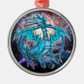 Turquoise Cosmic Dragon Ornament (Voorkant)
