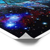 Turquoise Cosmic Dragon Poster (Hoek)