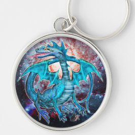 Turquoise Cosmic Dragon Sleutelhanger