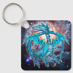 Turquoise Cosmic Dragon Sleutelhanger