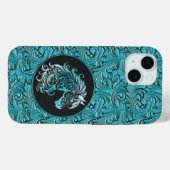 Turquoise cowgirl bloemengereedschap lederen paard Case-Mate iPhone case (Achterkant (horizontaal))