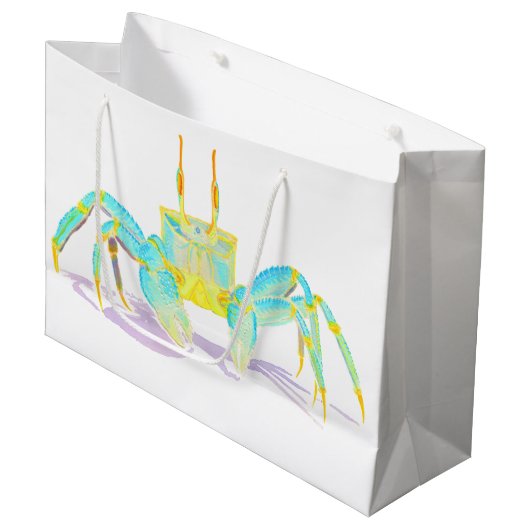 Turquoise Crab Groot Cadeauzakje (Voorkant Gekanteld)