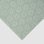 Turquoise Cream Lace Bloom Moderne Prairie filigra Tissuepapier (Detail)