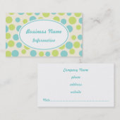 Turquoise Crème Visitekaartje (Voorkant / Achterkant)