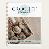 Turquoise Crochet Planner (Voorkant)