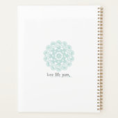 Turquoise Crochet Planner (Achterkant)