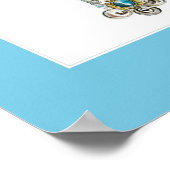 Turquoise Cross van Heather French Henry Poster (Hoek)