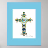 Turquoise Cross van Heather French Henry Poster (Voorkant)