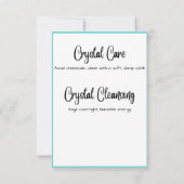 Turquoise Crystal Betekenis Kaart (Achterkant)