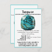 Turquoise Crystal Betekenis Kaart (Voorkant / Achterkant)