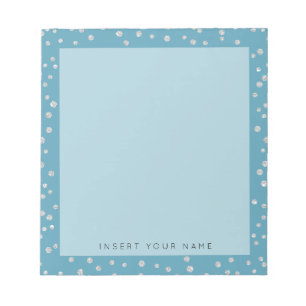 Turquoise Crystal Confetti Notitieblok 5,5 x 6 inc