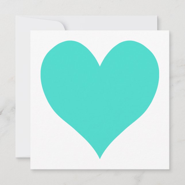 Turquoise Cute Heart (Voorkant)