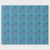 Turquoise Dahlia Bloem Macro achtergrond Cadeaupapier (Vlak)