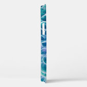 Turquoise Dahlia Bloem Macro achtergrond Case-Mate iPhone Case (Achterkant / Rechts)