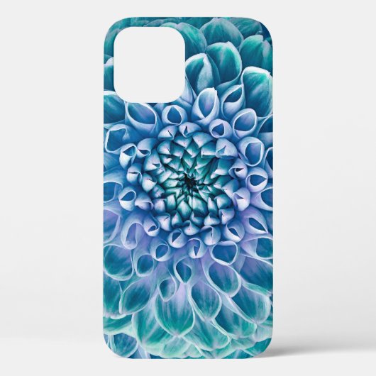 Turquoise Dahlia Bloem Macro achtergrond Case-Mate iPhone Case (Achterkant)