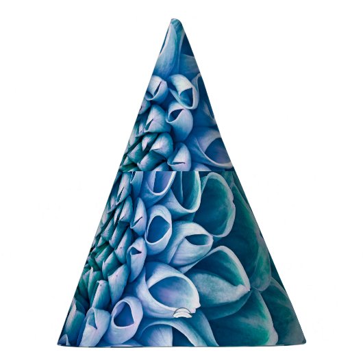 Turquoise Dahlia Bloem Macro achtergrond Feesthoedjes (Rechts)